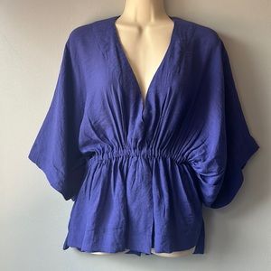 Blue Kimono Style Top